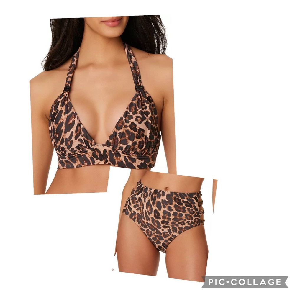 NWT Bar III Beach Cheetah Bikini Set